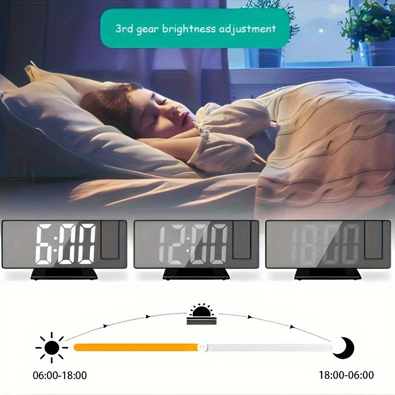 Reloj Proyector Inteligente 3 en 1 | Espejo + Pantalla LED + Alarma by Blessmark LMG™