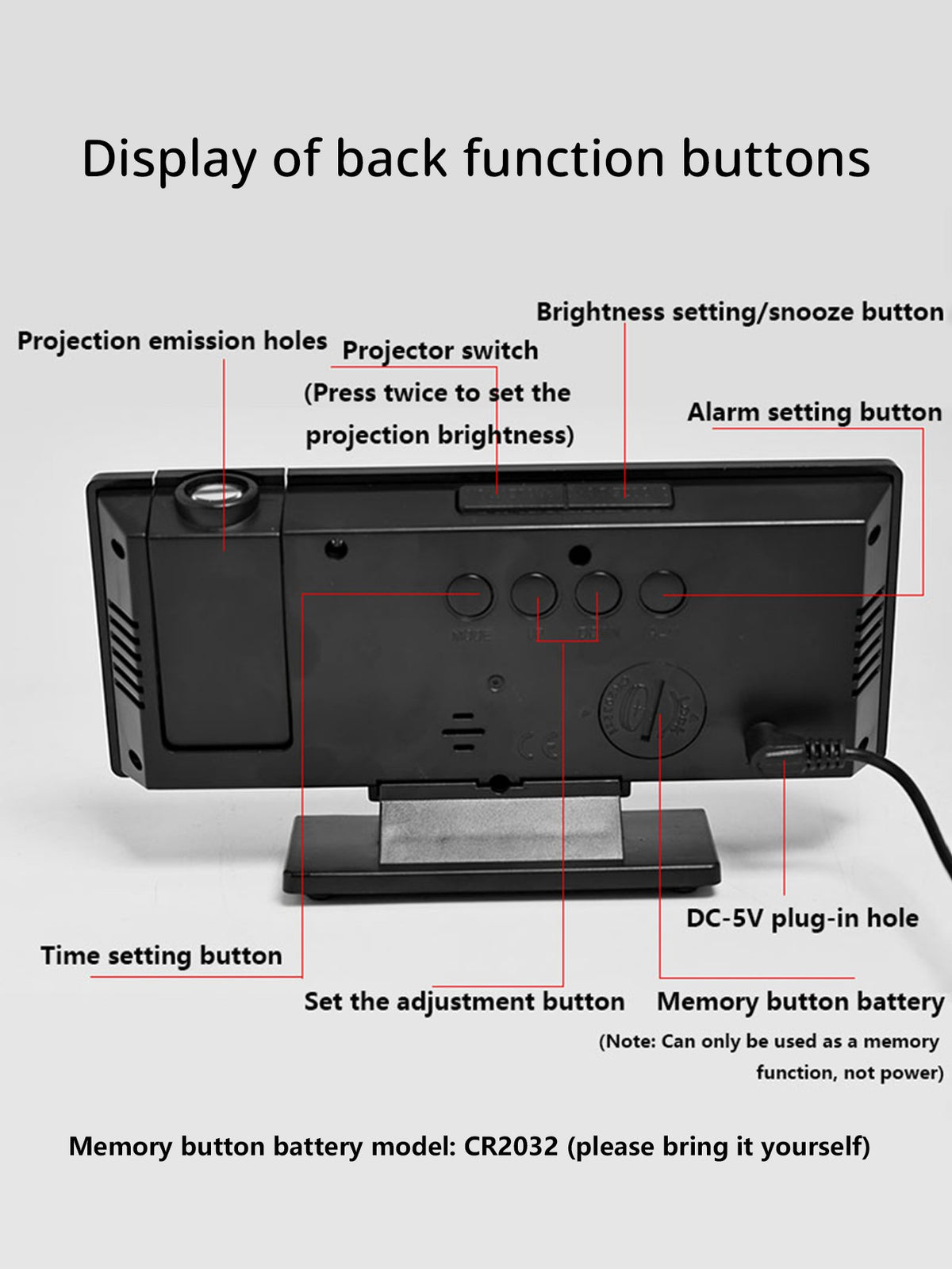 Reloj Proyector Inteligente 3 en 1 | Espejo + Pantalla LED + Alarma by Blessmark LMG™