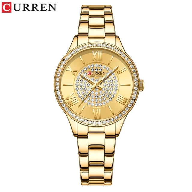 CURREN 9084 Mujer – Reloj de Cuarzo Elegante con Correa de Acero