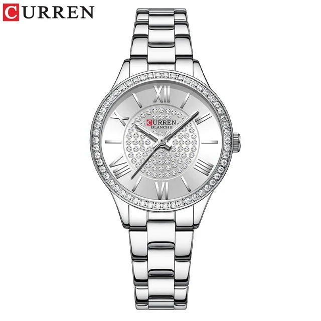CURREN 9084 Mujer – Reloj de Cuarzo Elegante con Correa de Acero