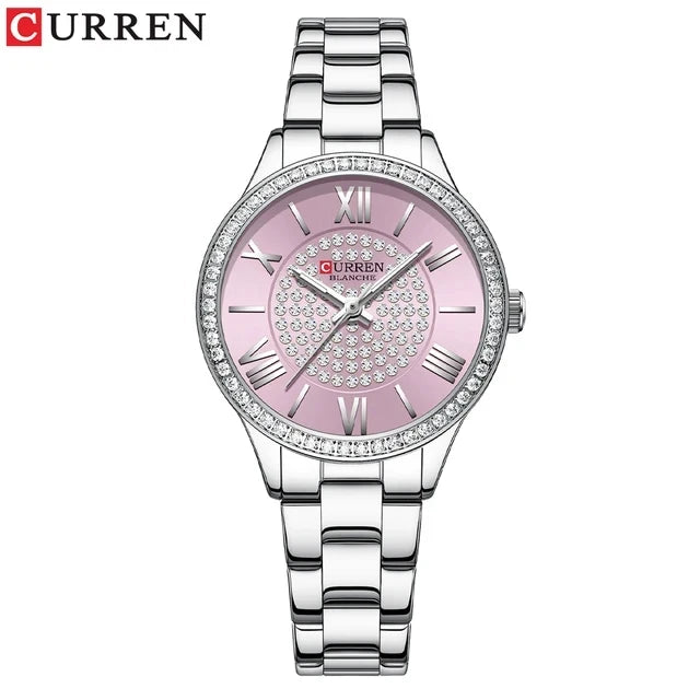 CURREN 9084 Mujer – Reloj de Cuarzo Elegante con Correa de Acero