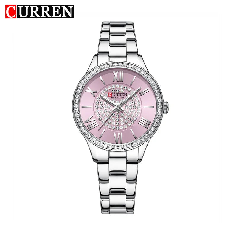 CURREN 9084 Mujer – Reloj de Cuarzo Elegante con Correa de Acero