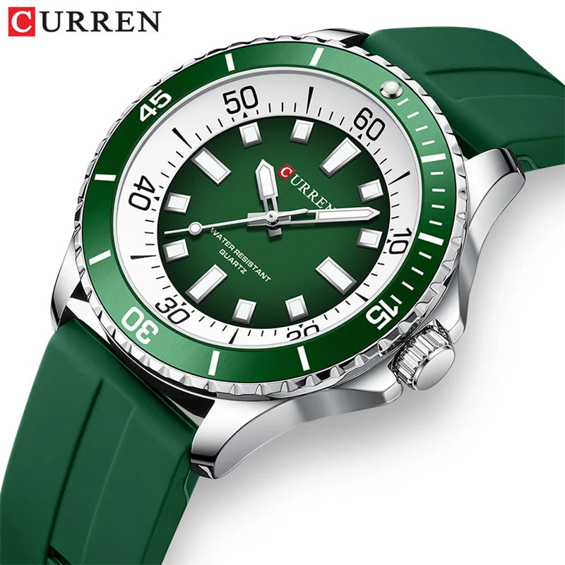 CURREN 8448 – Reloj Deportivo de Cuarzo Luminoso