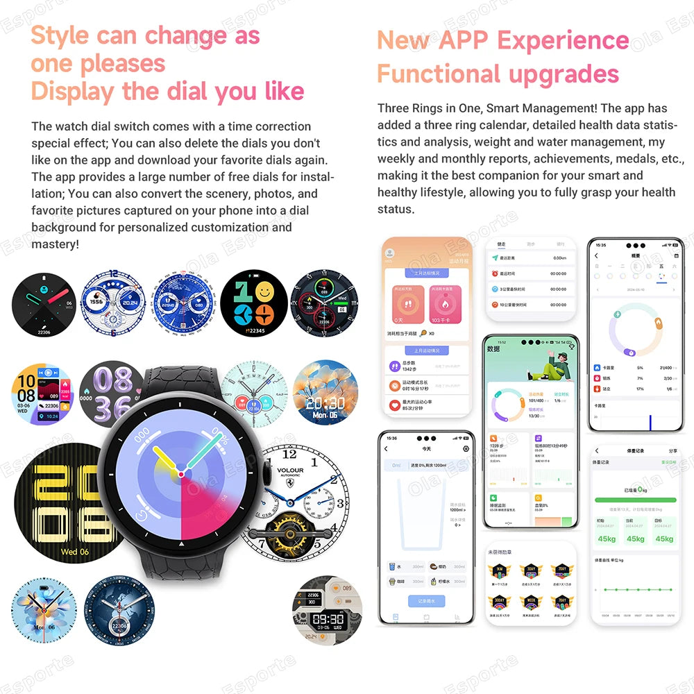 Smartwatch HT30 – Llamadas Bluetooth, GPS y 7 Correas