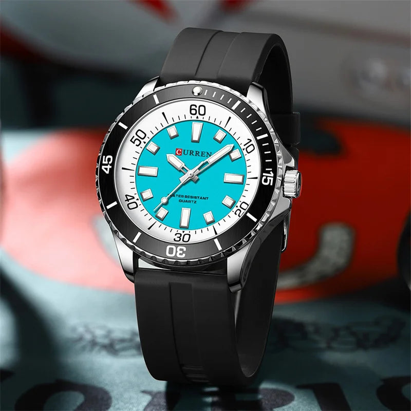 CURREN 8448 – Reloj Deportivo de Cuarzo Luminoso
