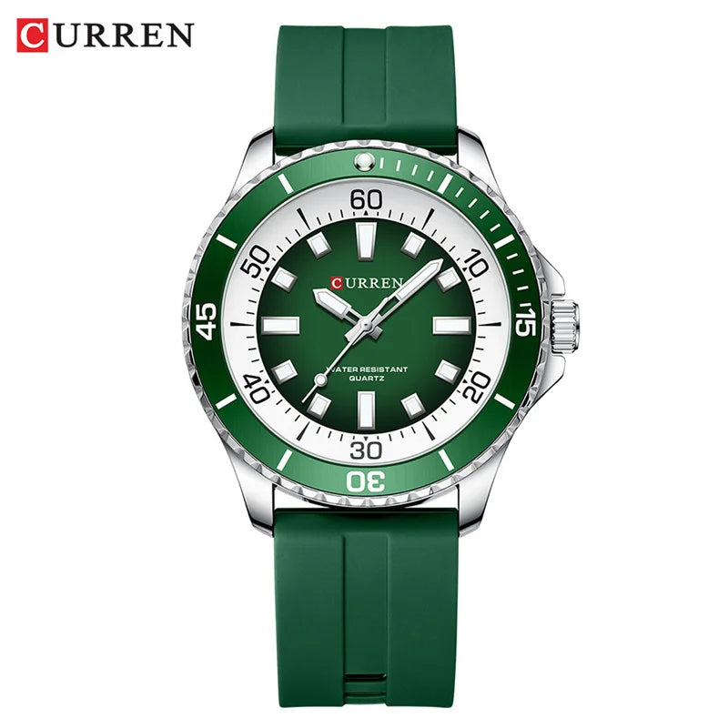 CURREN 8448 – Reloj Deportivo de Cuarzo Luminoso