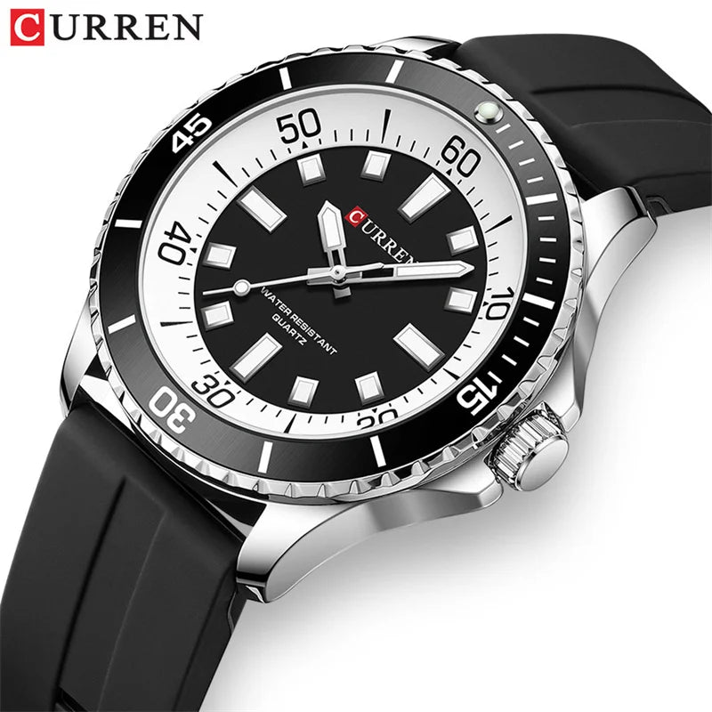 CURREN 8448 – Reloj Deportivo de Cuarzo Luminoso