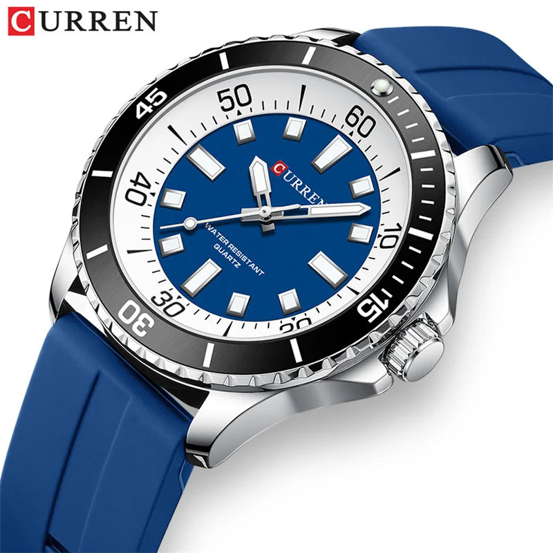 CURREN 8448 – Reloj Deportivo de Cuarzo Luminoso