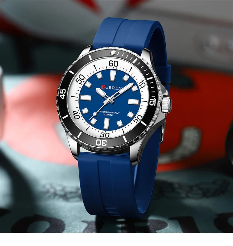 CURREN 8448 – Reloj Deportivo de Cuarzo Luminoso