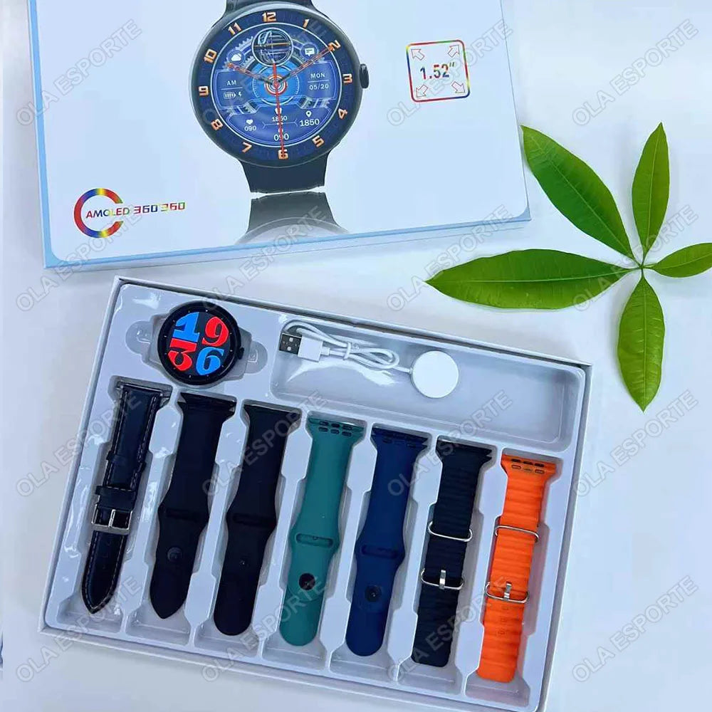Smartwatch HT30 – Llamadas Bluetooth, GPS y 7 Correas