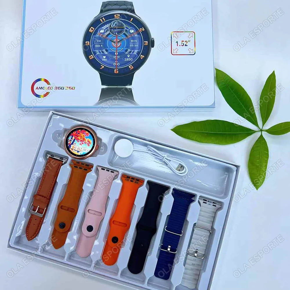 Smartwatch HT30 – Llamadas Bluetooth, GPS y 7 Correas