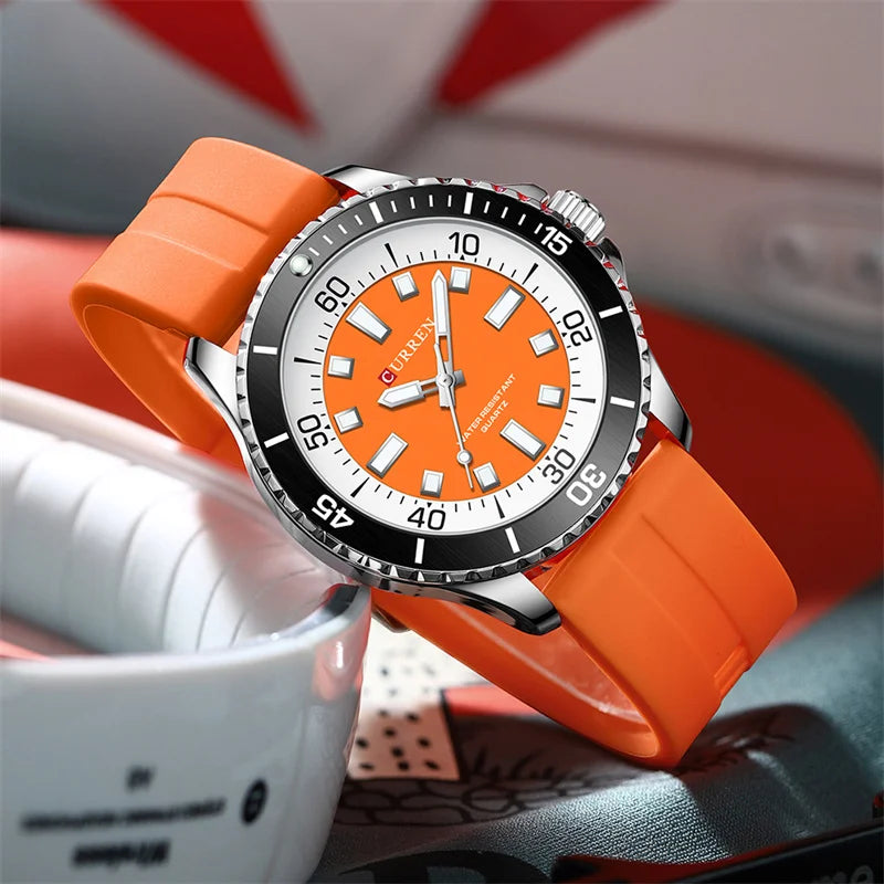 CURREN 8448 – Reloj Deportivo de Cuarzo Luminoso