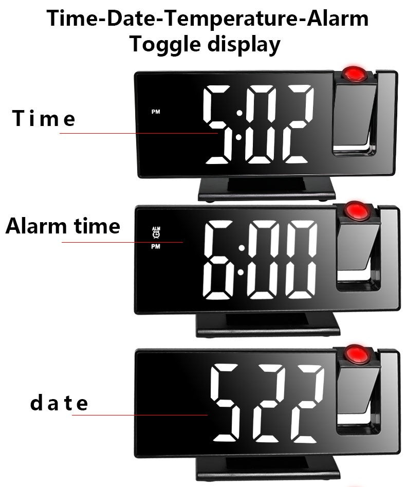 Reloj Proyector Inteligente 3 en 1 | Espejo + Pantalla LED + Alarma by Blessmark LMG™